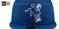 Colts THROWBACK TEAM-BASIC SNAPBACK Royal Hat by New Era - 3rd View