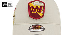 Commanders 2023 SALUTE-TO-SERVICE STRAPBACK Stone Hat by New Era - 3rd View