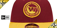 Commanders LP TRUCKER SIDELINE SNAPBACK Burgundy-Gold Hat by New Era - 3rd View