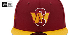 Commanders NFL LIGATURE SNAPBACK Burgundy-Gold Hat by New Era - 3rd View