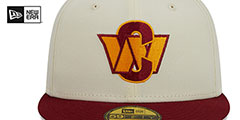 Commanders NFL LIGATURE White-Burgundy Fitted Hat by New Era - 3rd View