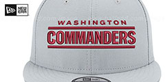 Commanders TEAM-WORDMARK SNAPBACK Grey Hat by New Era - 3rd View