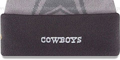 Cowboys 2015 GOLD COLLECTION Grey-Grey Knit Beanie Hat by New Era - 3rd View