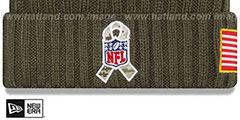 Cowboys 2017 SALUTE-TO-SERVICE Knit Beanie Hat by New Era - 3rd View