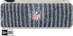 Cowboys 17 STADIUM BEANIE Navy Knit Hat by New Era - 3rd View