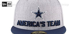 Cowboys 2018 ONSTAGE Grey-Navy Fitted Hat by New Era - 3rd View