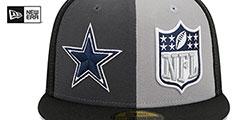 Cowboys 2023 SIDELINE DWPW Charcoal-Grey-Black Fitted Hat by New Era - 3rd View