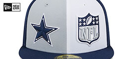 Cowboys 2023 SIDELINE DWPW Grey-White-Navy Fitted Hat by New Era - 3rd View