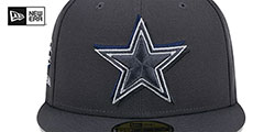 Cowboys 2024 ONSTAGE NFL DRAFT Grey Fitted Hat by New Era - 3rd View