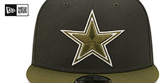 Cowboys 2T COLOR PACK SNAPBACK Charcoal-Olive Hat by New Era - 3rd View