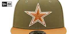 Cowboys 2T COLOR PACK SNAPBACK Olive-Tan Hat by New Era - 3rd View