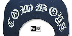 Cowboys BACK GOTHIC ARCH SNAPBACK Navy-Grey Hat by New Era - 3rd View