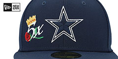 Cowboys CROWN CHAMPS Navy Fitted Hat by New Era - 3rd View