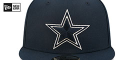 Cowboys FISH SIDE-PATCH SNAPBACK Navy Hat by New Era - 3rd View