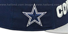 Cowboys FLIP-UP A-FRAME SNAPBACK Navy-Grey Hat by New Era - 3rd View