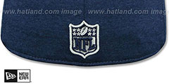 Cowboys HEATHER-HUGE Navy-Grey Fitted Hat by New Era - 3rd View