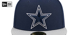 Cowboys HIDDEN SIDE-PATCH Navy-Grey Fitted Hat by New Era - 3rd View