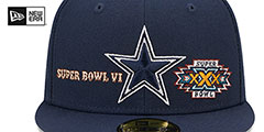 Cowboys HISTORIC CHAMPIONS Navy Fitted Hat by New Era - 3rd View