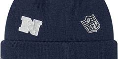 Cowboys IDENTITY Navy Knit Beanie Hat by New Era - 3rd View