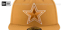 Cowboys LEAGUE BASIC TONAL Panama Tan Fitted Hat by New Era - 3rd View