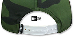 Cowboys LEATHER TAG SNAPBACK Army-Black Hat by New Era - 3rd View