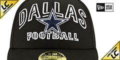 Cowboys LOW-CROWN ALT NFL VIRTUAL DRAFT Black Fitted Hat by New Era - 3rd View