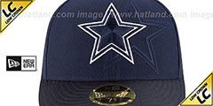 Cowboys LOW-CROWN STADIUM SHADOW Navy Fitted Hat by New Era - 3rd View