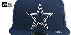 Cowboys SB XXVII SIDE-PATCH Navy Fitted Hat by New Era - 3rd View