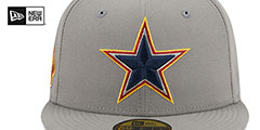 Cowboys SB XXVIII SIDE-PATCH Grey Fitted Hat by New Era - 3rd View