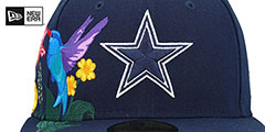 Cowboys SIDE-BLOOM Navy Fitted Hat by New Era - 3rd View