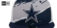 Cowboys TEAR TRUCKER SNAPBACK Navy-White Hat by New Era - 3rd View