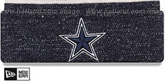 Cowboys TOASTY COVER Navy Knit Beanie Hat by New Era - 3rd View