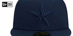 Cowboys TONAL TEAM-BASIC Navy Fitted Hat by New Era - 3rd View