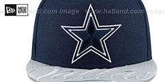 Cowboys VISOR-SCRIPT Navy-Grey Fitted Hat by New Era - 3rd View