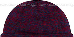 Cubs BEVEL Royal-Red Knit Beanie Hat by New Era - 3rd View