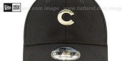 Cubs MINI GOLD METAL-BADGE STRAPBACK Black Hat by New Era - 3rd View