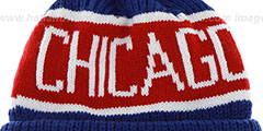 Cubs THE-CALGARY Red-Royal Knit Beanie Hat by Twins 47 Brand - 3rd View