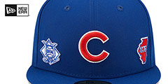 Cubs TRIPLE THREAT IDENTITY Royal Fitted Hat by New Era - 3rd View