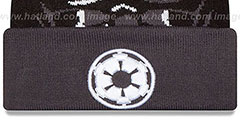 Darth Vader GALLACTIC BIGGIE Black-Grey Knit Beanie Hat by New Era - 3rd View