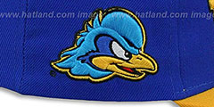 Delaware LACROSSE SUPER-ARCH SNAPBACK Royal-Gold Hat by Zephyr - 3rd View