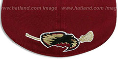 Denver SWOOP LACROSSE Burgundy Fitted Hat by Zephyr - 3rd View