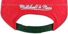 Devils NATIVE-STRIPE SNAPBACK Red Hat by Mitchell and Ness - 3rd View