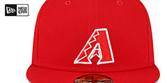 Diamondbacks 2001 WS SIDE-PATCH UP Red-White Fitted Hat by New Era - 3rd View