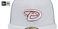 Diamondbacks BATTING PRACTICE TRUCKER White Fitted Hat by New Era - 3rd View