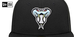 Diamondbacks COLOR PACK SIDE-PATCH Black Fitted Hat by New Era - 3rd View