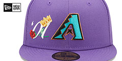 Diamondbacks COOPERSTOWN CROWN CHAMPS Purple Fitted Hat by New Era - 3rd View