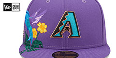 Diamondbacks COOPERSTOWN SIDE-BLOOM Purple Fitted Hat by New Era - 3rd View