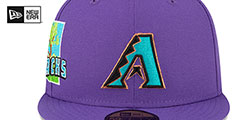 Diamondbacks STATEVIEW Purple Fitted Hat by New Era - 3rd View