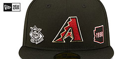 Diamondbacks TRIPLE THREAT IDENTITY Black Fitted Hat by New Era - 3rd View