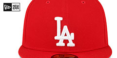 Dodgers 1980 ASG SIDE-PATCH UP Red-White Fitted Hat by New Era - 3rd View